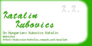 katalin kubovics business card